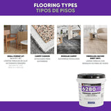 Roberts R6280-4 Flooring Adhesive, Paste, Very Mild, Off-White, 4 gal Pail