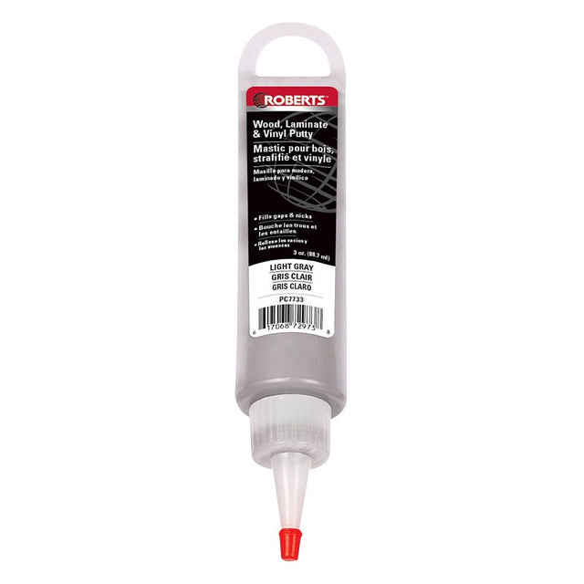 Roberts PC7733 Putty, Paste, Acrylic, Light Gray, 3 oz Tube