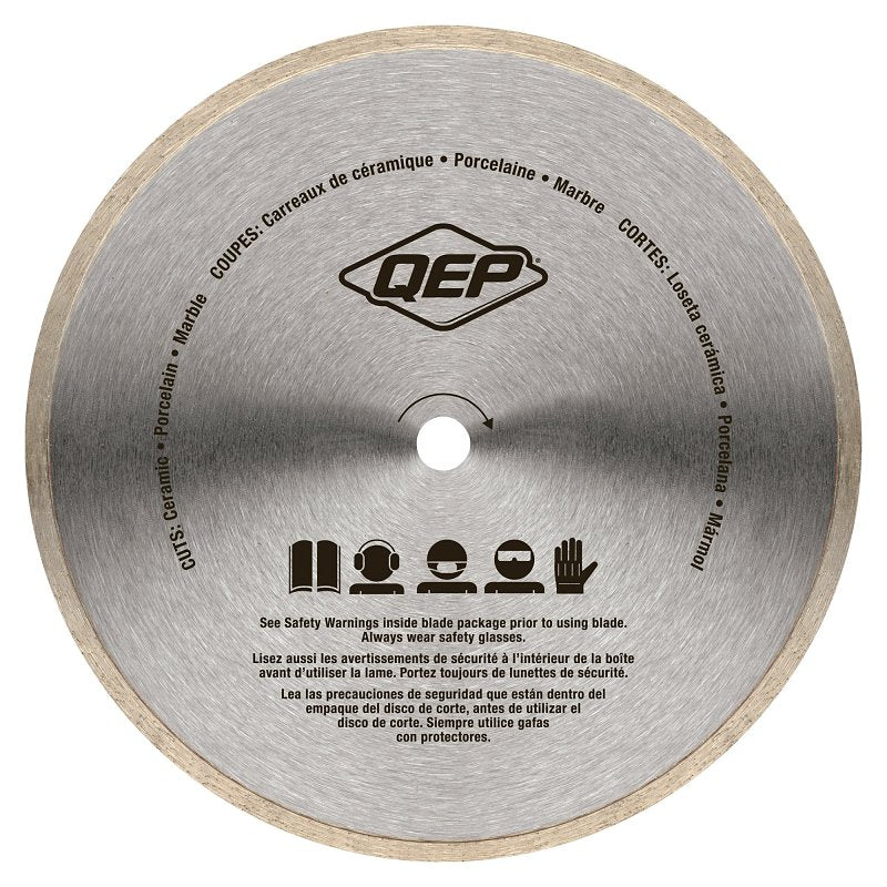 QEP Gold 6-1003Q Blade, 10 in Dia, 5/8 in Arbor, Continuous Rim