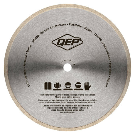 QEP Gold 6-1003Q Blade, 10 in Dia, 5/8 in Arbor, Continuous Rim