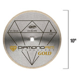 QEP Gold 6-1003Q Blade, 10 in Dia, 5/8 in Arbor, Continuous Rim