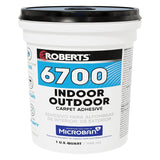 Roberts 6700-0 Carpet Adhesive, Cream, 1 qt, Pail, Pack of 6