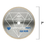 QEP Glass Series 6-7007GL Saw Blade, 7 in Dia, 5/8 in Arbor, Continuous Rim