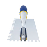 QEP 49916-12 Trowel, 11 in L, 4-1/2 in W, Square Notch, Contoured, Cushioned Grip Handle