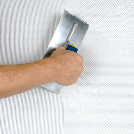 QEP 49917-12 Trowel, 11 in L, 4-1/2 in W, V-Notch Notch, Contoured, Cushioned Grip Handle