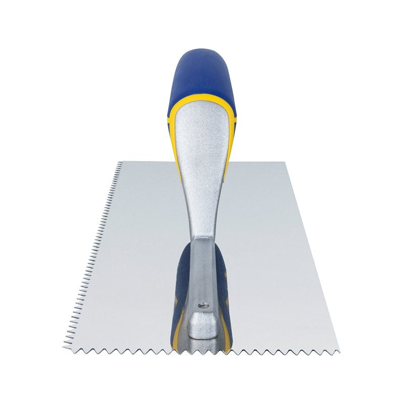 QEP 49917-12 Trowel, 11 in L, 4-1/2 in W, V-Notch Notch, Contoured, Cushioned Grip Handle