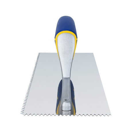 QEP 49917-12 Trowel, 11 in L, 4-1/2 in W, V-Notch Notch, Contoured, Cushioned Grip Handle
