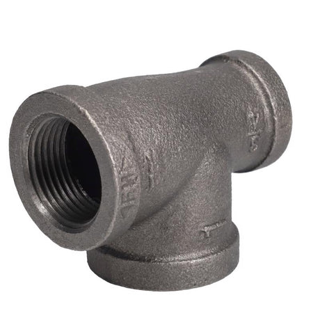 STZ Industries 3/4 in. FIP each X 3/4 in. D FIP 1 in. D FIP Black Malleable Iron Reducing Tee