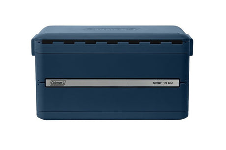 Coleman Snap 'N Go Series 2227723 Collapsible Hard Cooler, 45 qt Cooler, Polypropylene, Sapphire, 55 hr Ice Retention