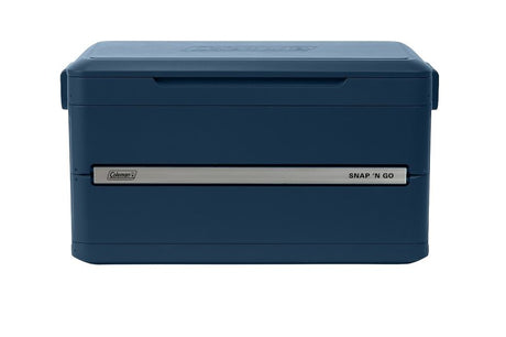 Coleman Snap 'N Go Series 2227725 Collapsible Hard Cooler, 55 qt Cooler, Polypropylene, Sapphire, 64 hr Ice Retention