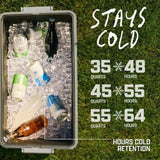 Coleman Snap 'N Go Series 2227729 Collapsible Hard Cooler, 55 qt Cooler, Polypropylene, Mussel, 64 hr Ice Retention