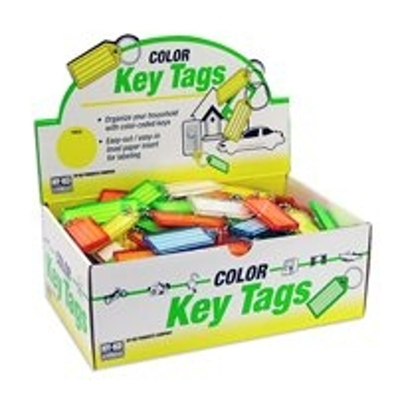 2GO KB140-100 Rigid Key ID Tag, Plastic, Assorted
