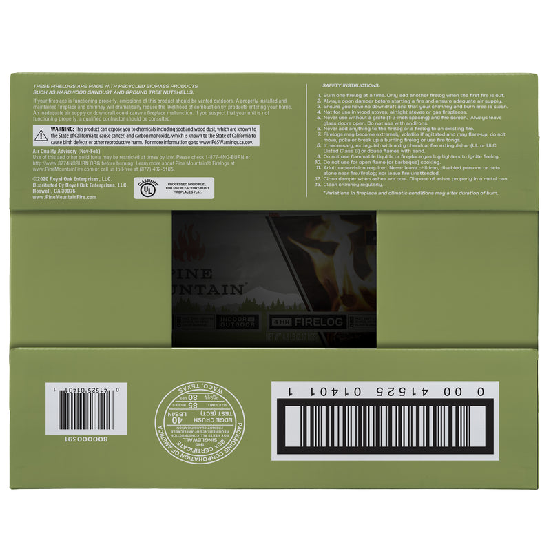 Pine Mountain Fire Log 4 hr 6 pk