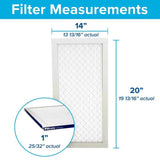 Filtrete 14 in. W X 20 in. H X 1 in. D Polypropylene 2200 MPR Pleated Allergen Air Filter 1 pk, Pack of 4