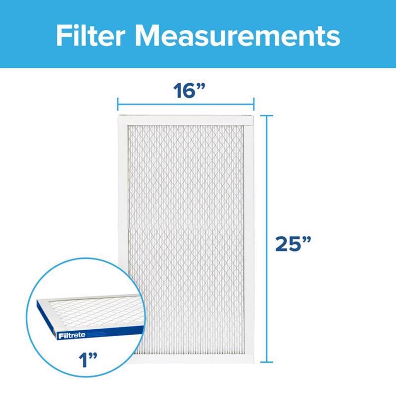 Filtrete 16 in. W X 25 in. H X 1 in. Polypropylene 2200 MPR Pleated Allergen Air Filter 1 pk, Pack of 4