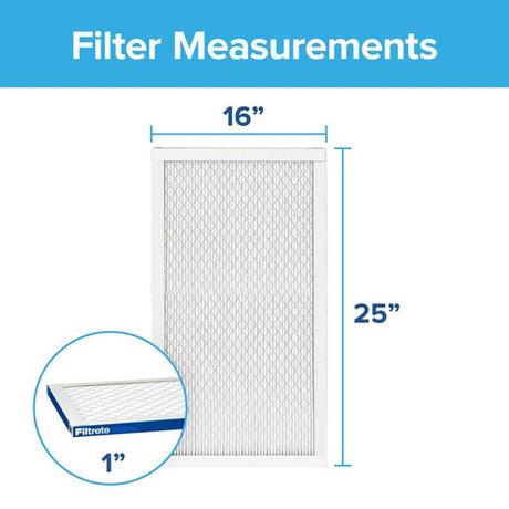 Filtrete 16 in. W X 25 in. H X 1 in. Polypropylene 2200 MPR Pleated Allergen Air Filter 1 pk, Pack of 4