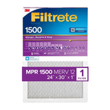 Filtrete 24 in. W X 30 in. H X 1 in. D 1500 MPR Pleated Air Filter 1 pk, Pack of 4