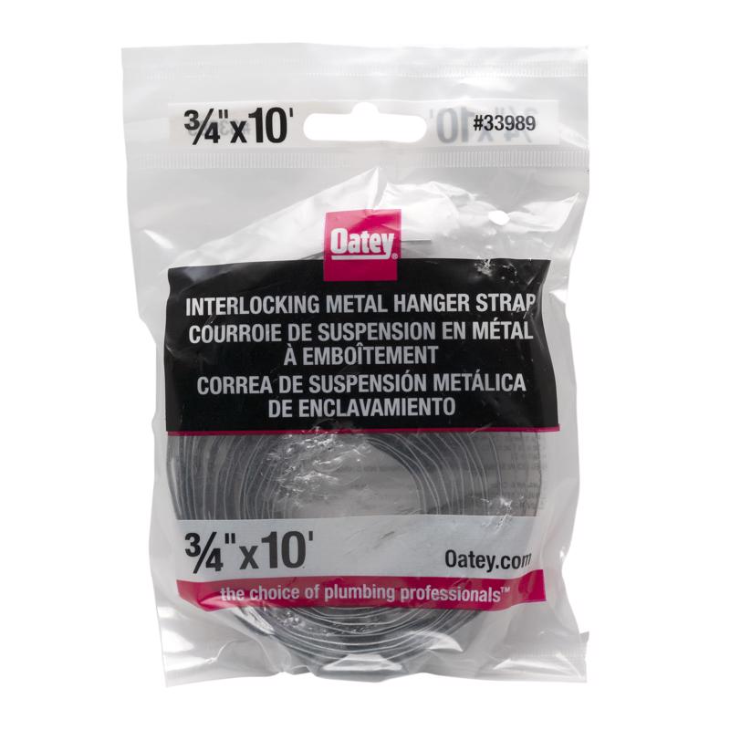 Oatey 10 ft. Galvanized Galvanized Steel Hanger Strap