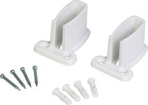 ClosetMaid 71926 Wall Bracket, Resin, White, Includes: (2) Wall Brackets, (4) #8 Screws, (4) Anchors