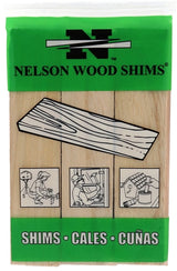 Nelson PSH6/9-72/56 Shim, 6 in L, 1-1/2 in W, Pine Wood, Natural, Pack of 12