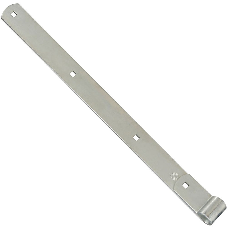National Hardware N248-047 Strap Hinge, 1/4 in Thick Leaf, 24 in L x 2 in W, Steel, Zinc, 240 lb