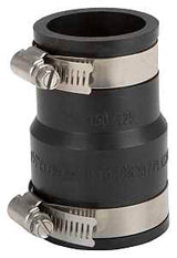 ProSource FC56-15125 Coupling, 1-1/2 x 1-1/4 in, Cast Iron, Plastic and Steel Drain Pipes, PVC, Black