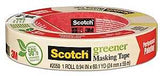 Scotch Greener 2050-24A Masking Tape, 60.1 yd L, 0.94 in W, Paper Backing, Beige