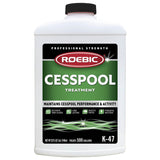 Roebic K-47 Cesspool Bacteria Treatment, Liquid, Straw, Earthy, 1 qt, Pack of 4