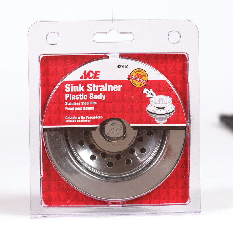 Ace 3-1/2 in. D Plastic Basket Strainer Assembly