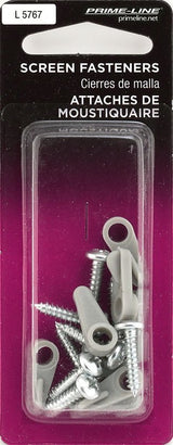 Prime-Line 341-0446 Window Screen Clip, Plastic, Gray, Pack of 6