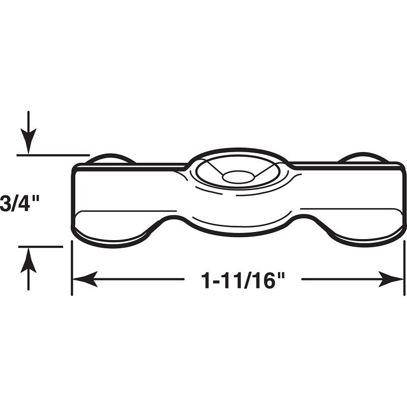 Prime-Line 796-7300 Double Wing Clip, Steel, Pack of 6