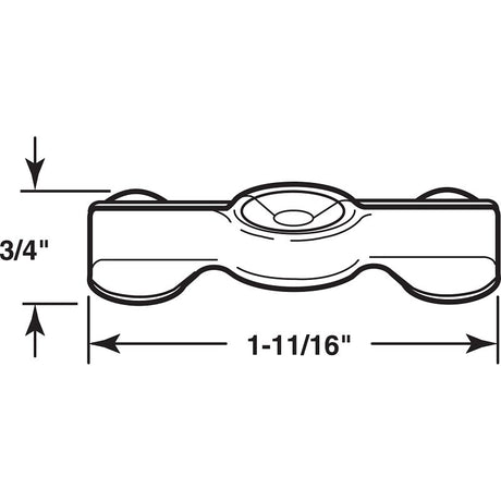 Prime-Line 796-7300 Double Wing Clip, Steel, Pack of 6