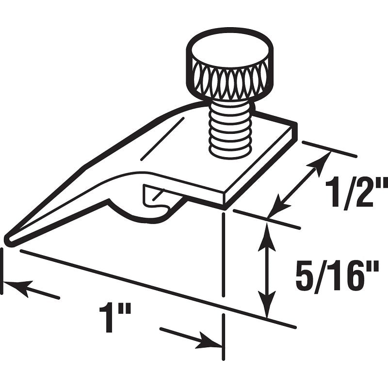 Prime-Line 426-6367 Window Screen Clip, Aluminum, Mill, White, Pack of 6