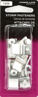 Prime-Line 426-6367 Window Screen Clip, Aluminum, Mill, White, Pack of 6