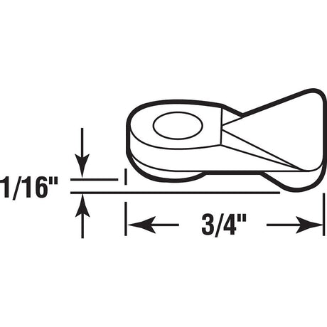Prime-Line 908-6570 Storm Door Panel Clip, Plastic, Off-White, Pack of 6