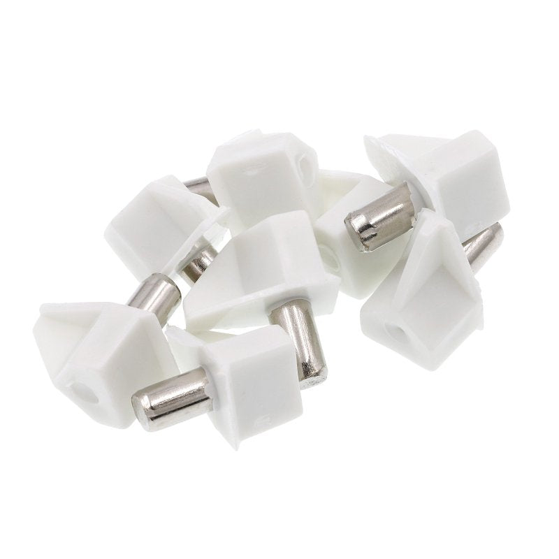 Prime-Line 698-9735 Shelf Support Peg, 15 lb, Metal/Plastic, White, Pack of 6