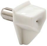 Prime-Line 698-9735 Shelf Support Peg, 15 lb, Metal/Plastic, White, Pack of 6