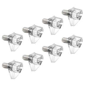Prime-Line 959-8814 Shelf Support Peg 15 lb, Metal/Plastic, Clear, Pack of 6