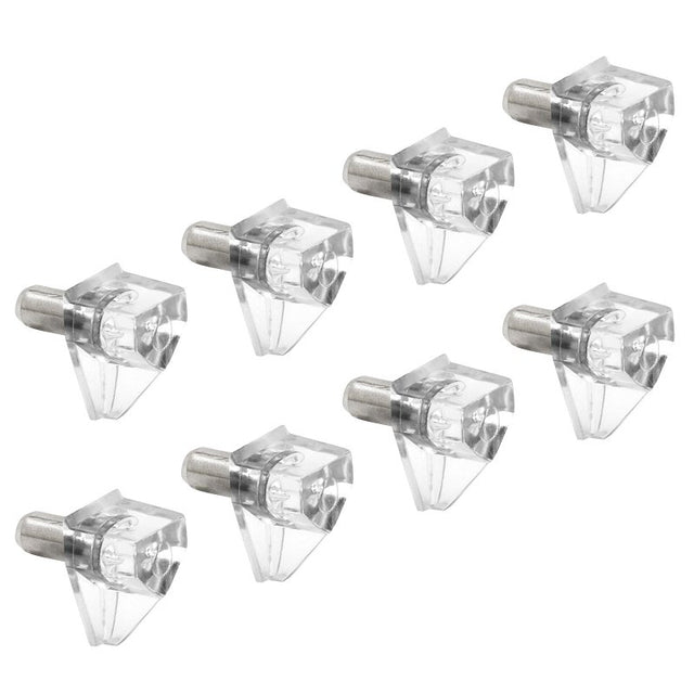 Prime-Line 959-8814 Shelf Support Peg 15 lb, Metal/Plastic, Clear, Pack of 6
