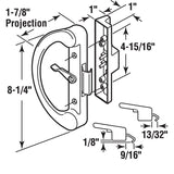 Prime-Line C 1222 Handleset, Aluminum/Wood