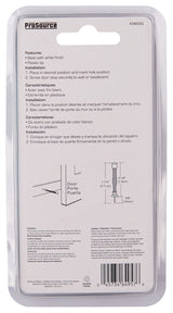 ProSource H61-Z015C-PS Light-Duty Door Stop, 3/4 in Dia Base, 3 in Projection, Plastic & Steel, White