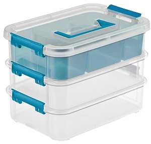 Sterilite 14138606 Tray Organizer, Clear, 10-5/8 in L, 7-1/4 in W, 7-3/4 in H, Pack of 6