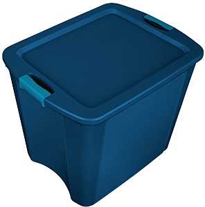 Sterilite 14487404 Carry Tote, Plastic, True Blue, 23-5/8 in L, 18-5/8 in W, 20-1/8 in H, Pack of 4