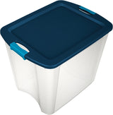 Sterilite 14489604 Carry Tote, Plastic, Clear, 23-5/8 in L, 18-5/8 in W, 20-1/8 in H, Pack of 4