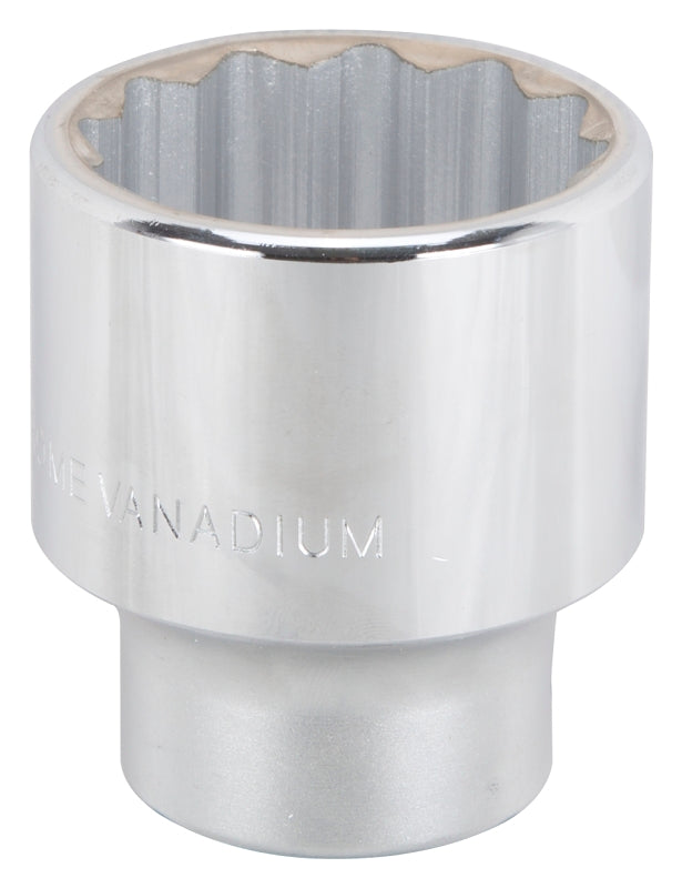 Vulcan MT-SS6052 Drive Socket, 1-5/8 in Socket, 3/4 in Drive, 12-Point, Chrome Vanadium Steel, Chrome