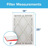 Filtrete 14 in. W X 25 in. H X 1 in. D 1000 MPR Pleated Air Filter 2 pk, Pack of 3