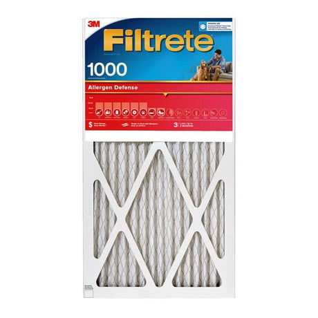 Filtrete 20 in. W X 30 in. H X 1 in. 1000 MPR Pleated Air Filter 2 pk, Pack of 3
