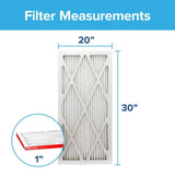 Filtrete 20 in. W X 30 in. H X 1 in. 1000 MPR Pleated Air Filter 2 pk, Pack of 3
