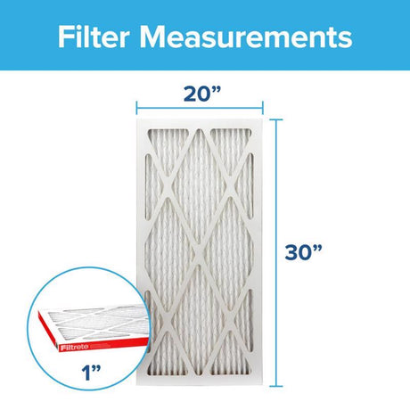 Filtrete 20 in. W X 30 in. H X 1 in. 1000 MPR Pleated Air Filter 2 pk, Pack of 3