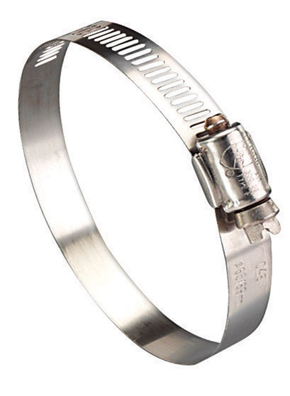 Ideal Tridon Hy Gear 1-1/4 in to 2-1/4 in. SAE 28 Silver Hose Clamp Stainless Steel Band, Pack of 10